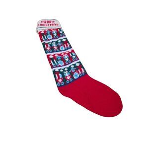 kurt s adler Acrylic Christmas Holiday Stocking Trains Vintage 1986